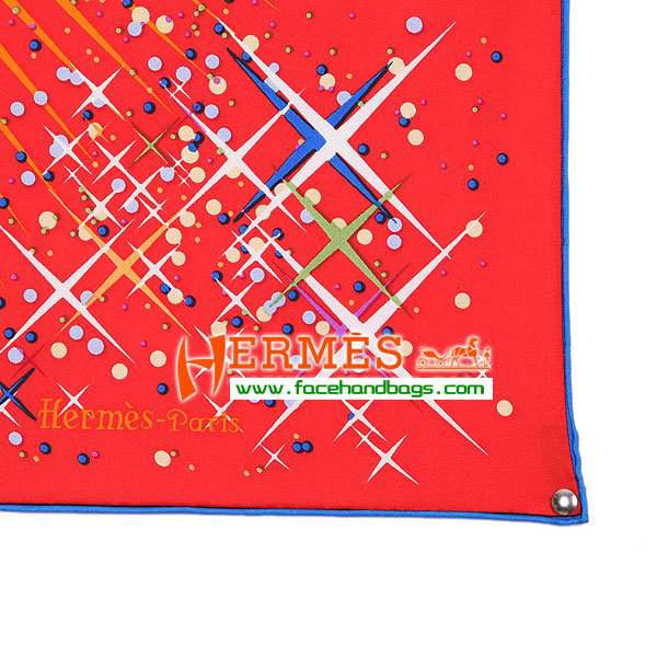 Hermes 100% Silk Square Scarf Red HESISS 87 x 87